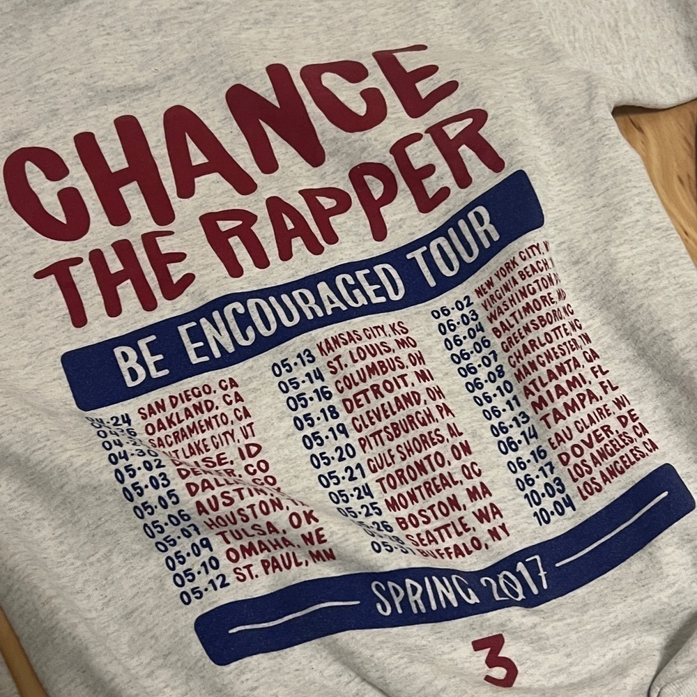 Chance The Rapper Hoodie Sweatshirt Be Encouraged Tour Spring 2017 Size Small - Picture 7 of 8